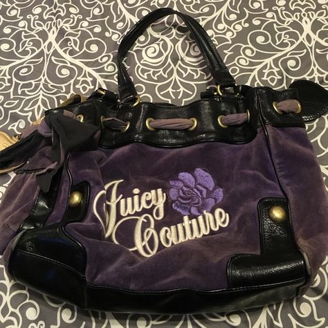 Selling this Juicy couture purse in my Poshmark closet! My username is: jaenicole2. #shopmycloset #poshmark #fashion #shopping #style #forsale #Juicy Couture #Handbags Purple Juicy Couture, Pinterest Wardrobe, Purse Purple, Juicy Couture Purse, Purple Bag, Couture Handbags, Couture Bags, Juicy Couture Bags, Pretty Bags