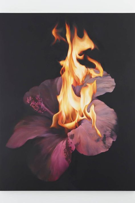 Nir Hod "I Want Always to Be Remembered in Your Heart" Burning Flowers, Fire Photography, Art Society, Blood Sweat And Tears, Halsey, On Fire, Art Exhibition, Dark Art, A Flower