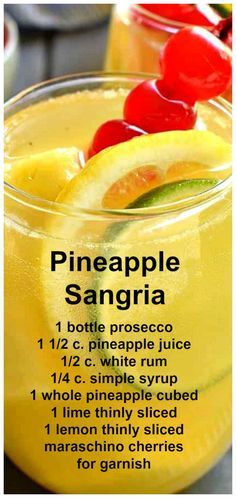 Pineapple Sangria, Tipsy Bartender, Liquor Drinks, Boozy Drinks, Drink Drank Drunk, Sangria Recipes, White Rum, Drinks To Try, Punch Recipes