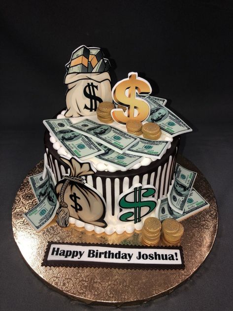 Money Themed Cake, Money Cake Ideas, Money Birthday Cake, Theme Birthday Cake, Dogs Instagram, Money Rose, Instagram Username, Cake Writing, Cake Topper Svg