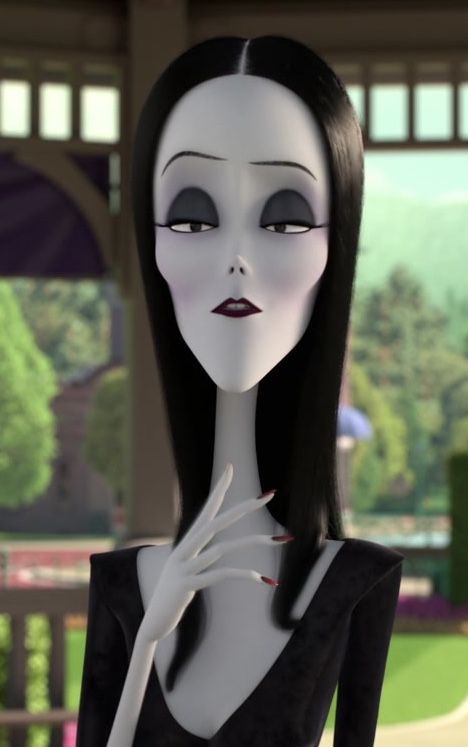 Morticia Addams Cartoon, Gothic Cartoon Characters, Adams Family Morticia, Wednesday Xavier, Addams Family Cartoon, Addams Family Characters, Beautiful Monster, Funny Characters, Homemade Halloween Decorations