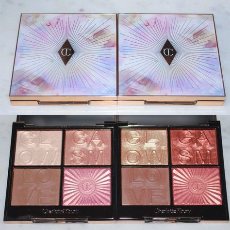 Charlotte Tilbury Glowgasm, Royal Beauty, Rose Gold Sparkle, Oil Light, Face Palette, All Things New, Summer Glow, Aesthetic Beauty, Pillow Talk