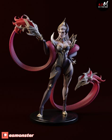 ArtStation - Coven Evelynn, ESM Evelynn Coven, Coven Evelynn, Lol Evelynn, Evelynn Lol, Evelynn League Of Legends, Liga Legend, Zed League Of Legends, Lol Champions, Anime Figurines