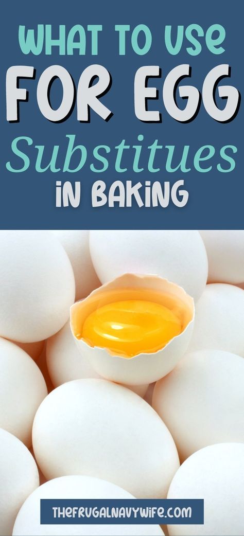 No need to worry about running out of ingredients ever again, these egg substitutes in baking allow your goods to still taste delicious. #eggsubstitue #baking #usesfor #frugalnavywife #frugalliving | Egg Substitutes | Ingredients | Baking | Uses for | Frugal Living | Egg Substitute For Baking, Egg Substitutes, Egg Substitute, Egg, Diet, Baking