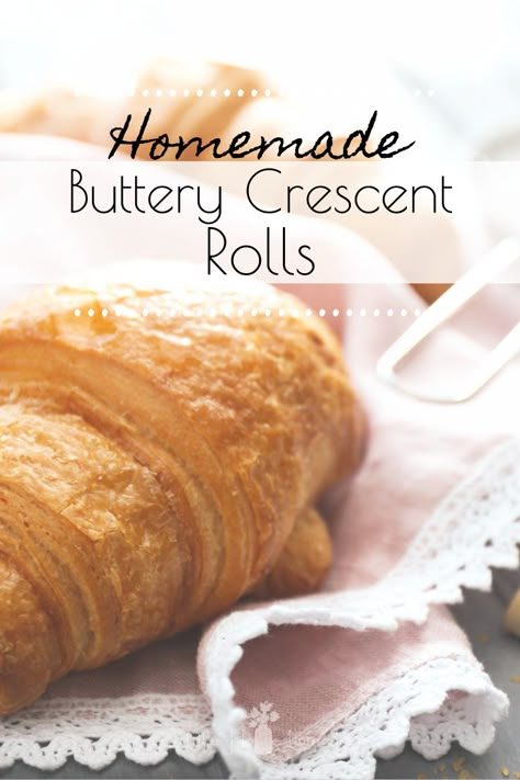 Have you ever dreamed about making your own homemade buttery crescents for your family to enjoy with breakfast or supper? It's much easier than you think! #homemadecrescents #crescentrolls Croissant Rolls, Homemade Crescent Rolls, Homemade Croissants, Crescent Recipes, Yeast Bread Recipes, Crescent Roll Recipes, Bread Recipes Sweet, Quick Bread Recipes, Easy Bread Recipes