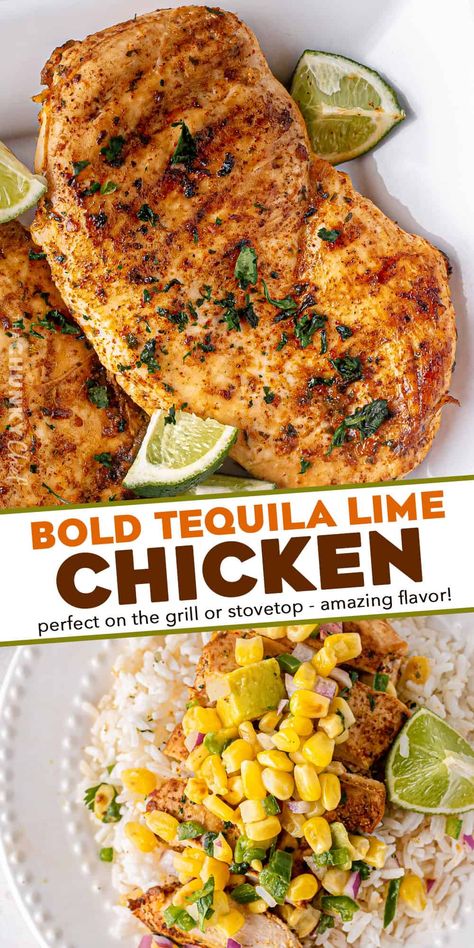 Tequila Lime Chicken Recipe, Tequila Chicken, Lime Chicken Breast, Lime Marinade For Chicken, Tequila Lime Chicken, The Chunky Chef, Lime Chicken Recipes, Chunky Chef, Best Tequila