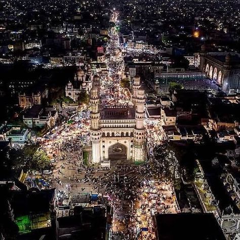 Beautiful night view of #CharMinar #Hyderabad Hyderabad Night, Night Views, Guru Gobind Singh, Beautiful Night, Night View, Hyderabad, Paris Skyline, At Night, India