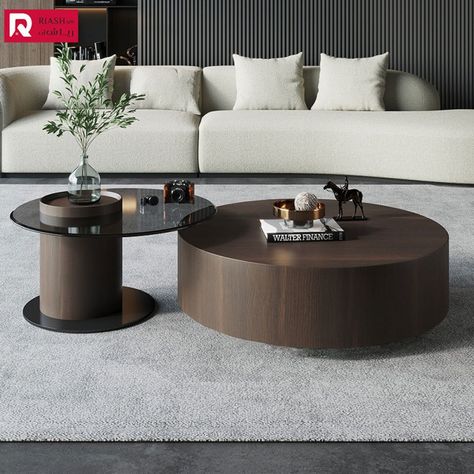 Round Side Table Bedroom, Round Wooden Coffee Table, Round Wood Side Table, Modern Wood Coffee Table, Round Coffee Table Modern, Grey Coffee, Luxury Coffee Table, Round Wood Coffee Table, Big Table