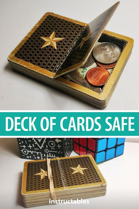 Playing Card Crafts, Escape Room Diy, Wood Ring Box Wedding, Secret Safe, Cards To Make, Mint Tins, Diy Silicone Molds, Mors Dag, Upcycled Crafts