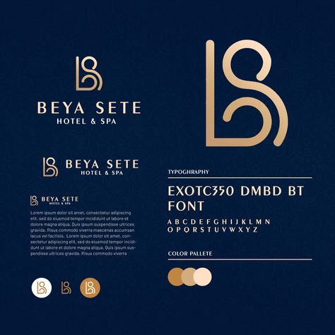 BEYA SETE hotel & Spa | Logo Design on Behance Hotel Logo Inspiration, Lounge Logo Design, Boutique Hotel Logo, Logo For Hotel, Hotel Branding Design, Hotel Logo Luxury, Dentist Ideas, Spa Logo Design, Hotel Logo Design