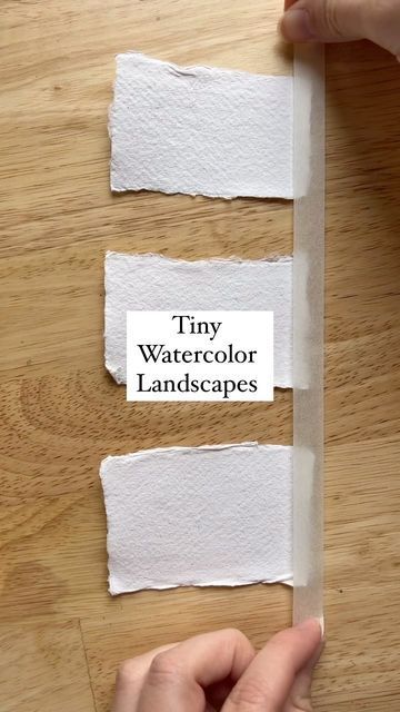 Small Watercolour Ideas, Watercolor Mini Landscapes, Watercolor Painting Lessons, Mini Watercolour Landscapes, Beginner Watercolor Ideas Inspiration, Beginner Watercolor Tutorial, Watercolour Mini Paintings, Loose Watercolor Tutorial, Small Watercolor Landscapes