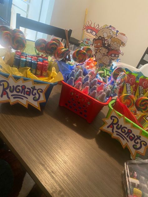 Rugrats Party Favors, Rugrats Gender Reveal Ideas, Rugrats Birthday Party Ideas, Rugrats 1st Birthday Party Theme, Rugrats Baby Shower Theme, Diy Birthday Favors, Rugrats Birthday Party, Nickelodeon Party, 1st Birthday Boy Themes