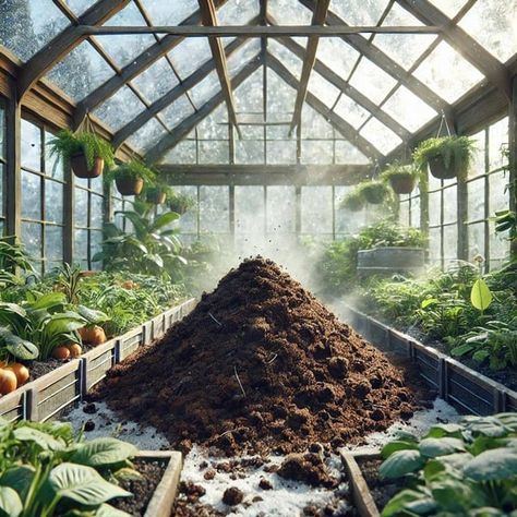 Heating a Greenhouse without Electricity Greenhouse Compost Heating, Greenhouse Solar Heating, Thermal Mass Greenhouse, Green House Heating Ideas, Winter Greenhouse Gardening, Heating A Greenhouse Without Electricity, Greenhouse Heating Ideas, Greenhouse Permaculture, Heated Greenhouse