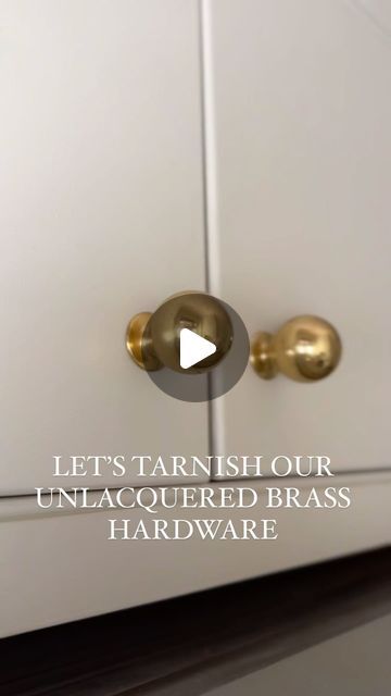 Lauren Caron on Instagram: "Did you know that you can easily age your unlacquered brass hardware with a tarnishing solution? There is a DIY vinegar method that can take hours but in less than a minute you can turn your new polished *unlacquered brass hardware into beautifully aged brass. *It’s important to know your hardware must be unlacquered without any finishing on it in order for this to work. Link to the product I used in stories and saved in highlights. Happy tarnishing!

PS - this is our Brooklyn kitchen! It’s so close to being finished. The last 10% is always the most challenging stage and that’s where we’re at! 

#studiolaloc #studiolalocinteriors #SLbrooklynkitchen #slpiedaterre #kitchendesign #nyinteriordesign #nyinteriordesigner #citykitchen #citykitchennyc #remodel #renovatio Unlacquered Brass Cabinet Pulls, Diy Vinegar, Unlacquered Brass Hardware, Antique Brass Kitchen, Brooklyn Kitchen, Brass Cabinet Pulls, Antique Brass Hardware, Unlacquered Brass, Brass Handles