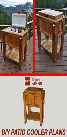 DIY Patio Cooler Ice Chest Project! Diy Patio Cooler, Deck Cooler, Cooler Table, Wood Cooler, Wooden Cooler, Diy Cooler, Patio Cooler, Building A Patio, Outdoor Cooler