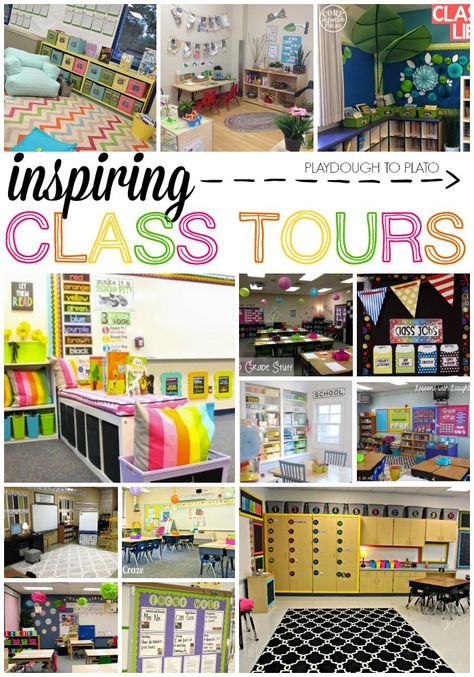 Inspiring Class Tours. Great ideas for setting up and decorating a classroom! Afterschool Program Classroom Set Up, 1st Grade Classroom Set Up Room Pictures, Preschool Room Decor Ideas, Classroom Set Up Ideas Layout Elementary, Developmental Preschool, Decorating A Classroom, Class Layout, Classroom Layouts, Kindergarten Decor