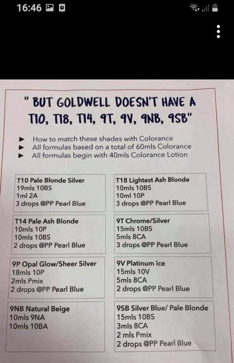 Goldwell Blonde Formula, Colorance Formulas Goldwell, Goldwell Colorance Toner Formulas, Goldwell Colorance Formulas, Goldwell Toner Formulas, Goldwell Color Formulas, Goldwell Color Formulas Blondes, Diy Hair Painting, Goldwell Formulas