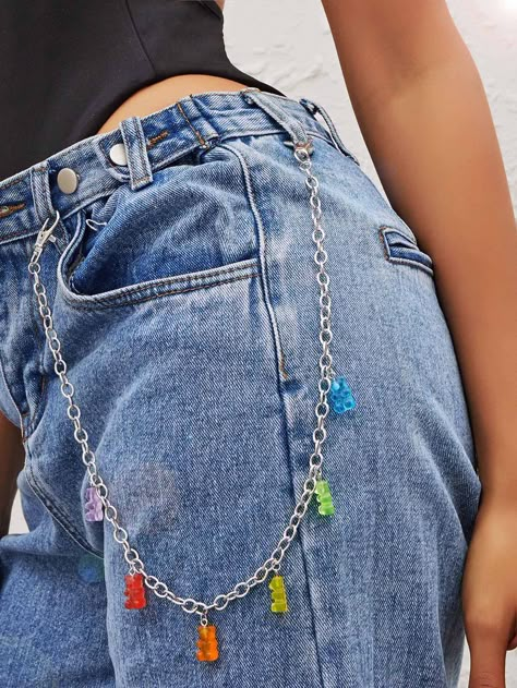 Jeans Chain, Pant Chains, Style Indie, Estilo Indie, Indie Jewelry, Jean Accessories, Indie Outfits, Indie Fashion, Girly Jewelry