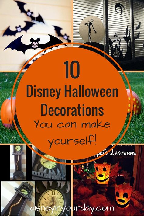 Disney Halloween Decorations - Disney in your Day Disney Halloween Crafts, Halloween Camping Decorations, Disney Halloween Diy, Disney Halloween Decorations, Disney Halloween Parties, Disney World Halloween, Halloween Decorations To Make, Halloween Camping, Disney Diy Crafts