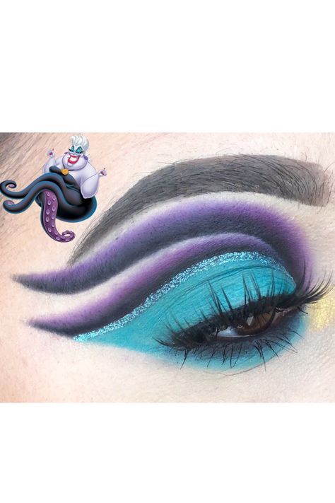 Easy Ursula Makeup Looks, Diy Ursula Makeup, Simple Ursula Makeup, Easy Ursula Costume, Ursula Makeup Easy, Ursula Inspired Makeup, Ursula Outfit Ideas, Diy Ursula Costume Women, Ursula Trunk Or Treat Ideas