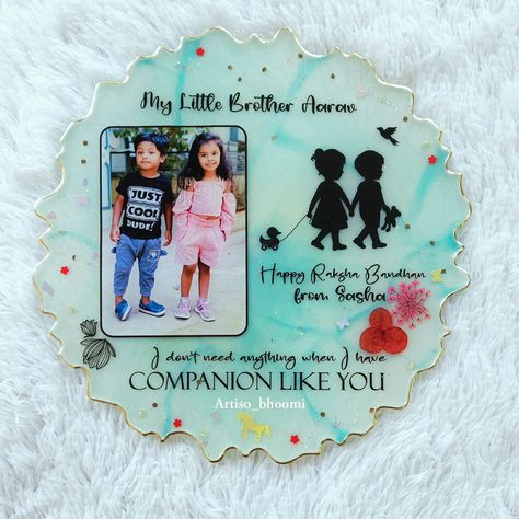 ✨️ Resin Photo Frames for siblings Raksha Bandhan is coming nd I have customised this resin frame for siblings. Bond between brother and sister are very Precious 🐒🐶 Make your siblings feel special this Raksha Bandhan by gifting them this beautiful resin photo frame.. ✨️ DM for customisation ✨️ [ Resin Art , Resin Photo Frame , Resin Artist , Raksha Bandhan Gift , Gift For siblings ] #rakshabandhan #rakhigifts #rakshabandhangifts #rakhigift #resinphotoframe #resinart #resinartist #resin... Photo Frame For Brother And Sister, Sisters Photo Frame, Photo Frame Ideas, Gift For Siblings, Brother And Sisters, Sisters Photo, Resin Photo Frame, Resin Photo, Raksha Bandhan Gifts