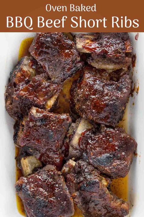 Short Ribs Bbq Recipe, Barbecued Short Ribs, Oven Roasted Short Ribs, Barbecue Beef Ribs In Oven, Bake Short Ribs In Oven, Oven Beef Ribs Fall Off The Bone, Bbq Braised Short Ribs, How To Make Short Ribs In The Oven, Short Ribs Of Beef Recipes