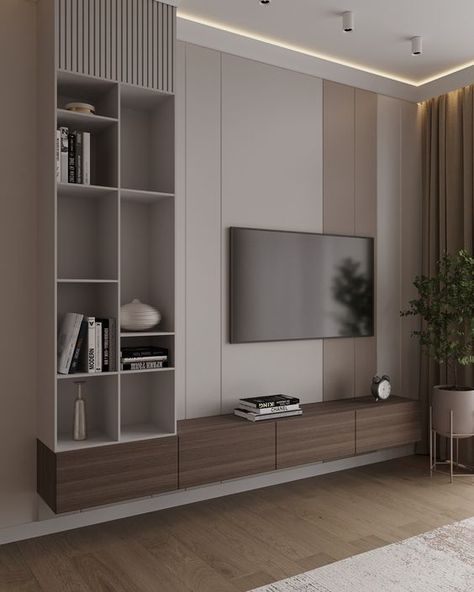 Tv Wall Bookshelves, Small Tv Cabinet, Tv Cabinet Design Modern, Tv Kastenwanden, Tv Room Decor, Living Room Interiors, Entrance Furniture, Tv Cabinet Design, Tv Unit Interior Design