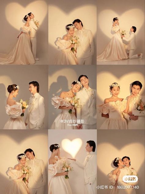 Wedding Pose Reference, Korean Wedding Photography Photo Ideas, Couple Portrait Poses, Korean Wedding Photoshoot, Detail Shots Wedding, Getting Ready Photos Wedding, Wedding Poses For Bride, Poses For Bride And Groom, Poses For Bride