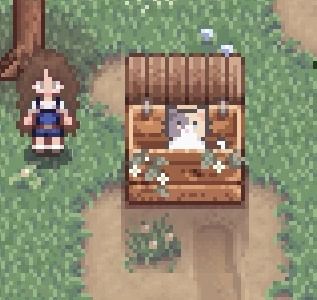 berryz kitty shipping bin at Stardew Valley Nexus - Mods and community Stardew Valley Layout, Stardew Valley Farms, Stardew Valley Fanart, Mod Furniture, Kawaii Games, Farm Layout, New Mods, Graphic Design Fun, Stardew Valley