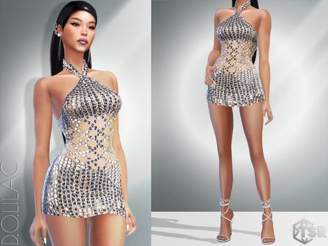 Black Vampire, Cc Clothes, Sims 4 Cas, Ts4 Cc, Halter Mini Dress, Sims 4 Clothing, Sims 4 Cc, Custom Content, The Sims Resource