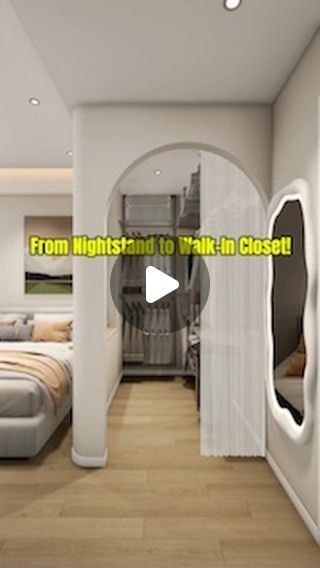 Homecraft Designer on Instagram: "A good design should break the limitations of space. This way, you can create an extra walk-in closet!
#bedroom #closet #bedroomdesign #homedecor #interiordesign" Japandi Walk In Closet Design, Room With Walk In Closet And Bathroom, Walk Through Wardrobe To Bedroom, Closet Between Bedroom And Bathroom, Bedroom Closets Design, Bedroom With Walking Closet And Bathroom, Office And Walk In Closet Ideas, Small Room Renovation Bedrooms, L Shape Closet Design Small Spaces