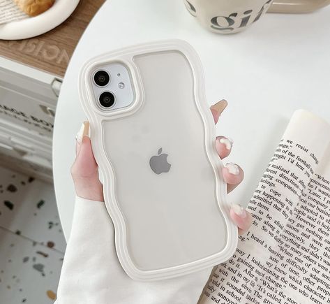 Clear Wavy Phone Case, Iphone 12 Clear Case Aesthetic, Iphone 12 Cover Aesthetic, Iphone 12 Cases For White Phone, Iphone 12 Phone Cases Aesthetic, Vanilla Girl Phone Case, Iphone 11 White Case, White Phone Case Aesthetic, Clear Iphone Case Aesthetic