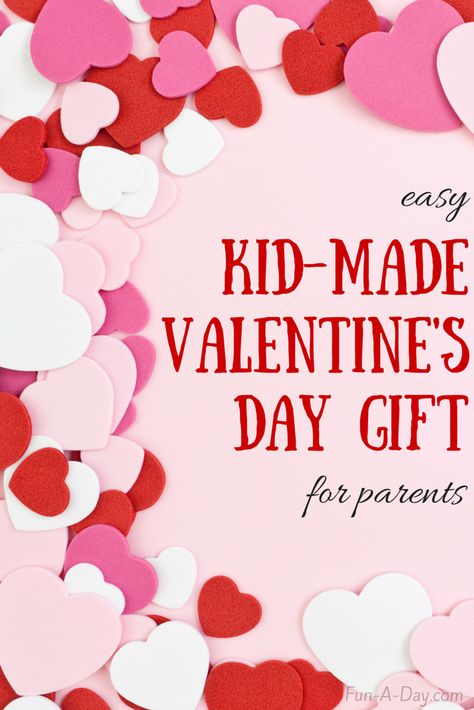 This valentine craft for kids to make their parents as a gift combines literacy, crafting, and math Valentine’s Day Gifts For Kids From Parents, Valentines Day Gifts For Parents, Valentine’s Day Parent Gift, Valentine’s Day Craft For Parents, Valentine’s Day Parent Gift Preschool, Valentine’s Day Craft From Kids To Parents, Kindergarten Valentines, Easy Valentine Crafts, Valentine Gifts For Kids