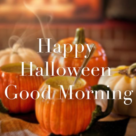 Good Morning Happy Halloween, Good Morning Halloween, Halloween Good Morning, Halloween Pumpkin Images, Happy Halloween Gif, Happy Halloween Quotes, Happy Halloween Pictures, Pumpkin Pictures, Good Morning Funny Pictures