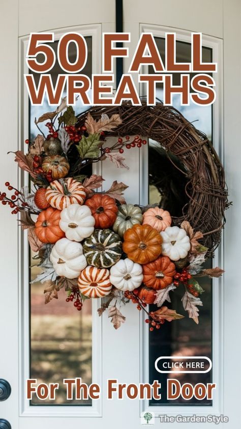 Learn how to make beautiful DIY fall wreaths that add a personal touch to your home. Explore our post to see 50 stunning fall wreaths for all styles and budgets, including simple and easy DIY fall wreath ideas! Explore these 50 DIY fall wreath ideas to welcome the season with charm. Discover homemade fall wreaths and rustic fall wreath ideas for front doors. Create stunning autumn door wreaths like DIY pumpkin wreaths to DIY burlap fall wreaths. Try making DIY harvest wreaths or beautiful Thanksgiving floral wreaths. Explore DIY grapevine wreaths and DIY woodland wreaths to add a natural touch. Whether it's DIY fall leaf wreaths or DIY acorn wreaths, find inspiration to craft your perfect fall door decor. Click to explore and find the ideal wreath for your home! Diy Fall Grapevine Wreath, Designer Fall Decor, Fall Wreath With Pumpkins, Diy Autumn Wreath For Front Door, Fall Wreath Diy Easy, Fall Diy Wreath Front Doors, Diy Fall Wreath For Front Door Tutorials, How To Make A Fall Wreath Step By Step, Homemade Fall Wreaths