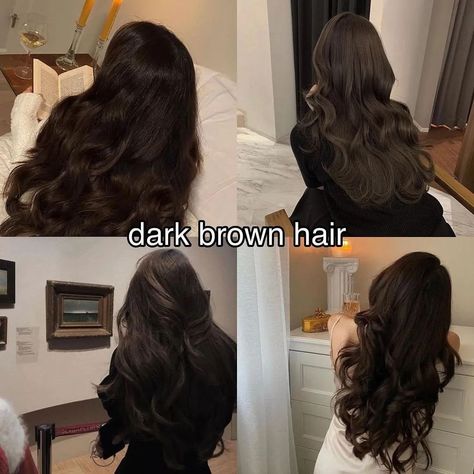 Dark Chocolate Hair, Dark Chocolate Brown Hair, Mocha Hair, Long Shiny Hair, Dark Brunette Hair, Haircuts For Medium Length Hair, Wine Hair, Brown Hair Inspo, Hair Inspiration Long