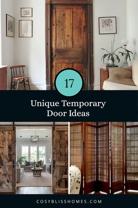 Looking for a creative temporary door that adds character to your home? Here are 17 unique ideas perfect for any space! From charming bead curtains that enhance attractiveness to chic sliding barn doors and beautiful hanging plants that transform your entryways, these solutions will not only divide spaces but also amp up your decor style. Whether you need separation for home offices, play areas, or just love the interplay of innovative designs, definitely give these a try! You'll love how these ideas fit into your lifestyle. Adding A Door To A Hallway, Ways To Block Off A Doorway, Alternate Door Ideas, No Door Bedroom Ideas, Temporary Door Ideas, Diy Frame Decor, Doorway Ideas, Temporary Door, Balance Aesthetic