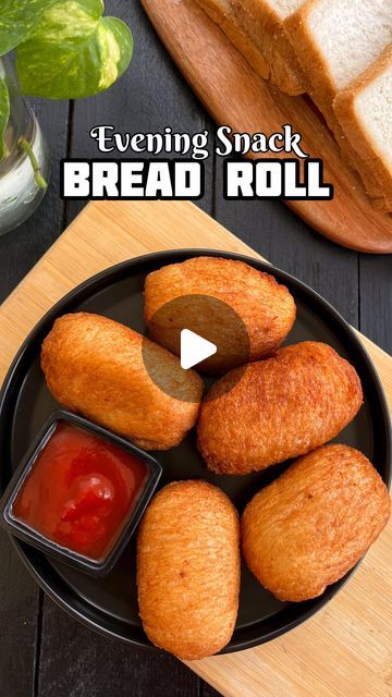 Evening Snacks Recipes, Bread Snacks, Bread Roll, Evening Snacks, Quick Recipes, Easy Snacks, Food Videos, Food Photography, Rolls