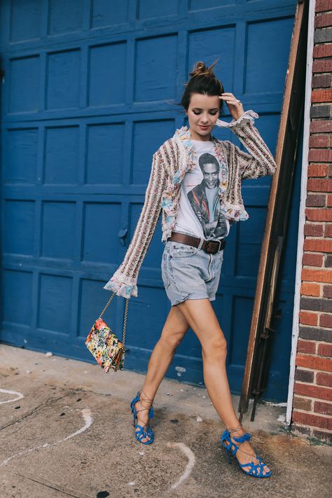 Technicolor Dream Boucle Jacket - Sea of Shoes Al Jarreau, Jane Aldridge, Vintage Martini, Slouchy Jeans, Chanel Inspired, Boucle Jacket, Cut Off Shorts, Jean Outfits, Denim Fashion