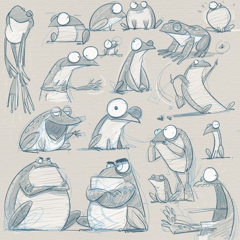 Frog fun #illustration #frogs #sketch #instaart #instadaily #characterdesign #cartoon Frogs Sketch, Sketch Frog, Emotions Cartoon, Frog Sketch, Frog Illustration, Frog Drawing, Animal Illustration Art, Animal Character, Frog Art