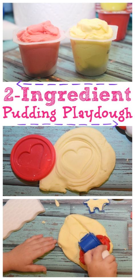 Pudding Playdough, Diy Slime For Kids, Playdough Slime, Quick Kids Crafts, Kids Sensory Activities, Edible Playdough, Play Pretend, Slime For Kids, Kid Experiments