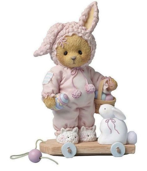 🎀 Easter Figurine, Teddy Collections, Calico Kitten, Bunny Figurine, Cherished Teddies, Bear Figurine, Clay Figurine, Boyds Bears, Cute Teddy Bears