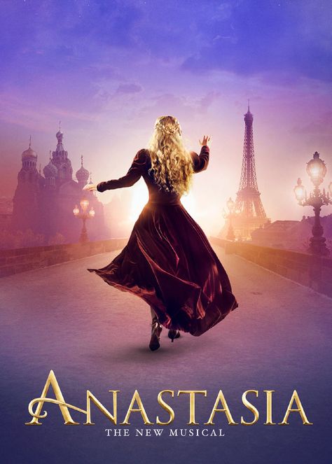 Inspired by the beloved films, the romantic and adventure-filled new musical Anastasia comes to Broadway. #Broadway #Musicals Anastasia Broadway Wallpaper, Anastasia Playbill, Broadway Poster Design, Anastasia Poster, Musicals Posters, Broadway Musicals Posters, Broadway Poster, Anastasia The Musical, Musical Theatre Posters