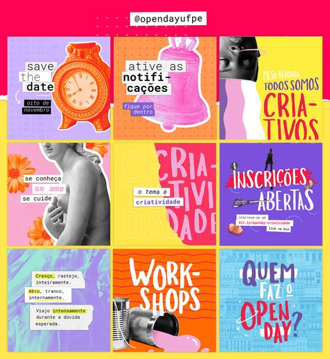 Behance Project Layout Design, Collage Branding Design, Social Media Collage Design, Social Media Collage Art, Social Design Graphics, Instagram Feeds Design Ideas, Insta Post Design Ideas, Who Are We Instagram Post, Instagram Post Illustration