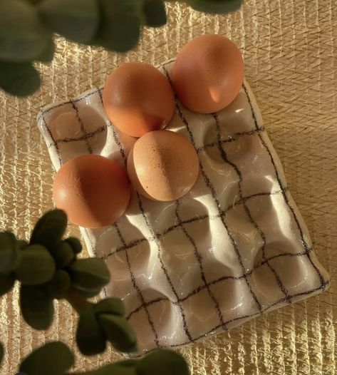 Pottery Egg Carton, Ceramic Egg Carton, Air Dry Clay Egg Holder, Egg Holder Ceramic, Pottery Egg Holder, Clay Egg Tray, Clay Egg Carton, Diy Egg Tray, Clay Egg Holder