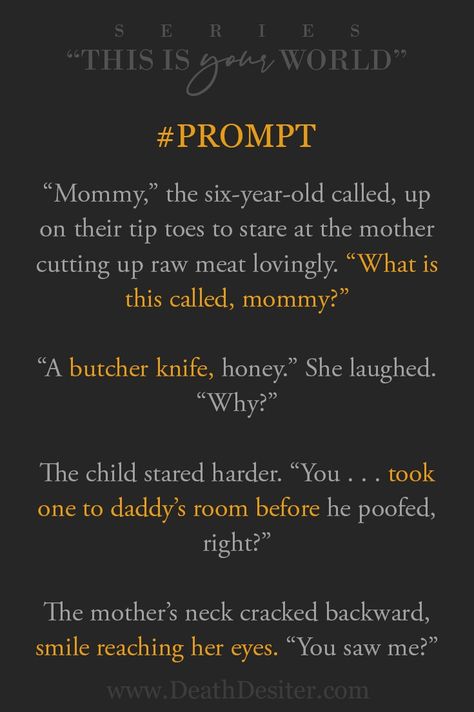 Horror Prompts Dark, Horror Book Inspiration, Suspenseful Writing Prompts, Horror Story Prompts Dark, Tips For Writing Horror, Dark Prompts Story Ideas, How To Write A Horror Novel, Horror Tropes Writing, Horror Title Ideas