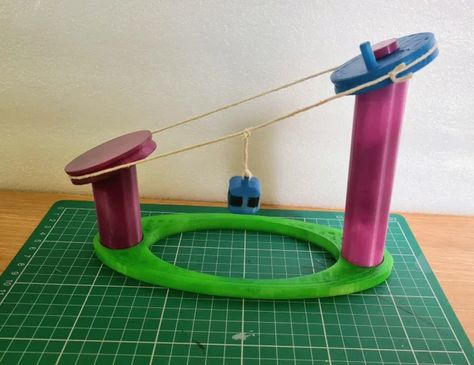 Simple Machine Projects, Easy Science Projects, Simple Machine, Stem Crafts, Science Projects For Kids, Simple Machines, Science Project, Easy Science, Cable Cars