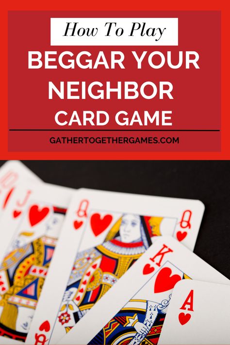 Discover the fun of playing Beggar Your Neighbor! 

This detailed blog post covers everything you need to know about this easy-to-learn, luck-based card game that's perfect for family game nights or casual gatherings. 

Learn the rules, understand the gameplay, and get tips for making the game even more exciting.

Click to read the full guide and get ready to challenge your friends and family!

#CardGames #FamilyFun #GameNight Screw Your Neighbor Card Game, Playing Card Box, Fun Card Games, Gather Together, Joker Is, Game Nights, Games For Teens, Family Reunions, Dice Games