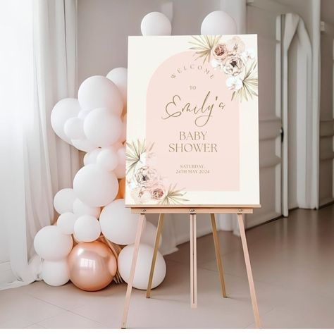 Celebrate your upcoming bundle of joy with our exquisitely handcrafted Personalized Baby Shower Welcome Sign. With its delicate floral details and boho vibes, this welcome sign is more than just decor— it's a beautiful keepsake of your baby girl's special day!⁣ ⁣ ⁣ #babyshower #bohobabyshower #babyshowerdecor #babyshowerdecorations #babyshowerdecoration #babygirlshower #partydecor #partydecoration #partydecorations #welcomesign #babyshowersign #babyshowersigns #personalizeddecor #magnoliadane... Baby Shower Easel, Acrylic Baby Shower Sign, Foam Board Printing, Floral Signs, Poster Pink, Baby Shower Sign, Bridal Shower Welcome Sign, Shower Welcome Sign, Personalized Acrylic