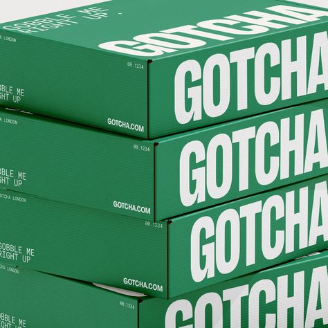 Mockups for Gotcha! 💚 You know when a brand is so bold the mockups have to match! I wanted the bold type to be front and centre with a minimal/maximal amalgamation aesthetic! Swipe through to see all these mockups and more which tie the brand together and bring it to life! What's your favourite mockup? I'd love to know! 😊 . . . #logo #design #graphicdesign #branding #graphicdesign #mockups #brandidentity #typography #coffeebrand Boxes Aesthetic, Bold Type Logo, Bold Modern Branding, Bold Type, Bold Typography Packaging, Checkered Branding Design, Minimal Packaging Design, Bold Minimalism, Bold Minimalism Branding